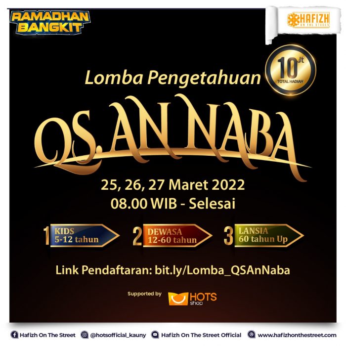 Mau hadiah total Rp 10 Juta? Ikuti Lomba Pengetahuan QS An Naba