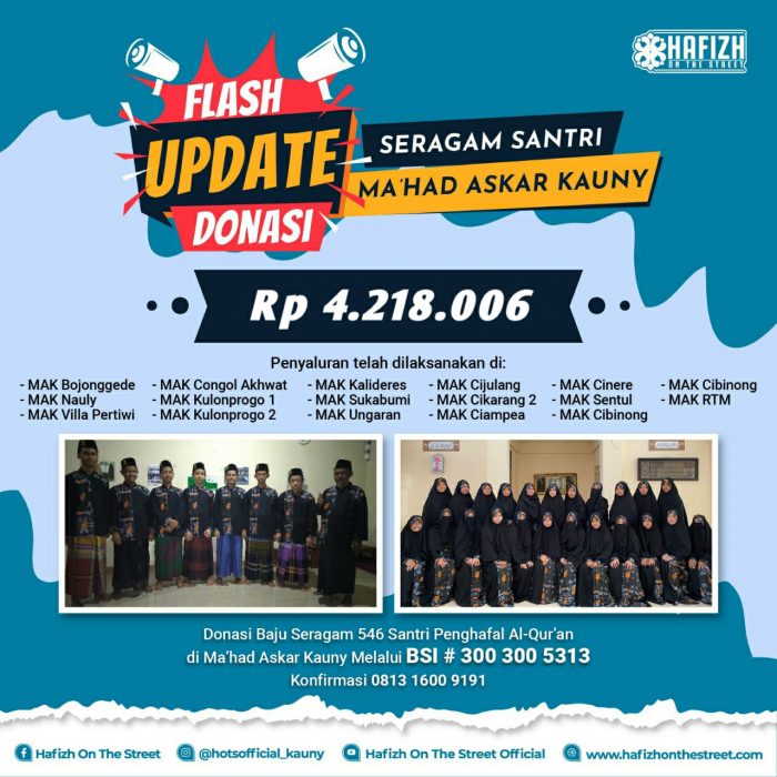 Seragam Santri Kloter 6 akan Segera Dilaksanakan