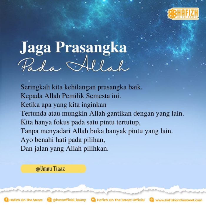 Jaga Prasangka Pada Allah