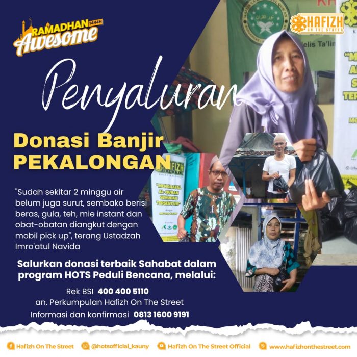 Penyaluran Bantuan HOTS Peduli Bencana banjir Bandengan, Pekalongan