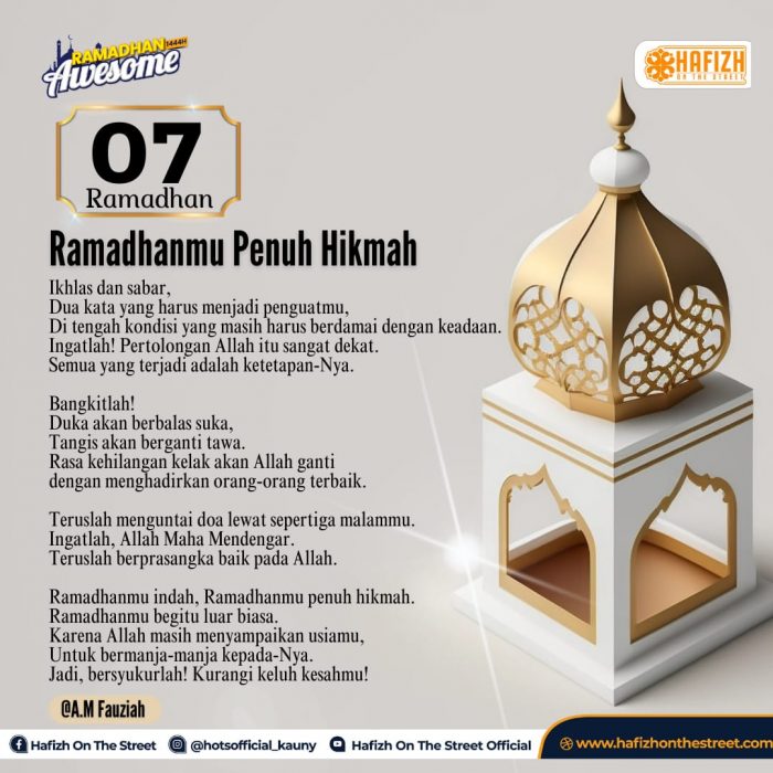 Ramadhan Penuhi Hikmah
