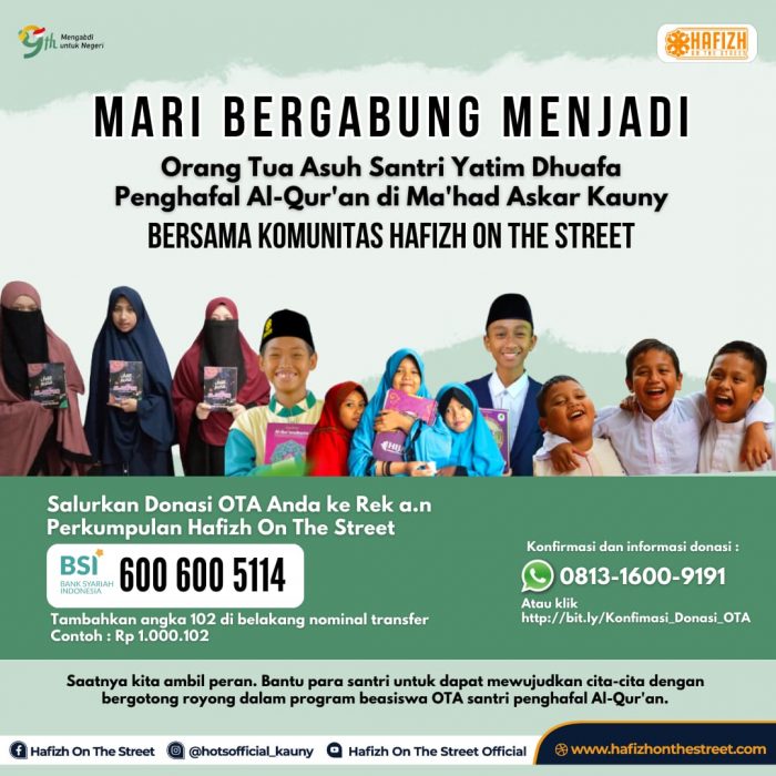 Mari Menjadi Orangtua Asuh Santri Penghafal Al-Qur’an