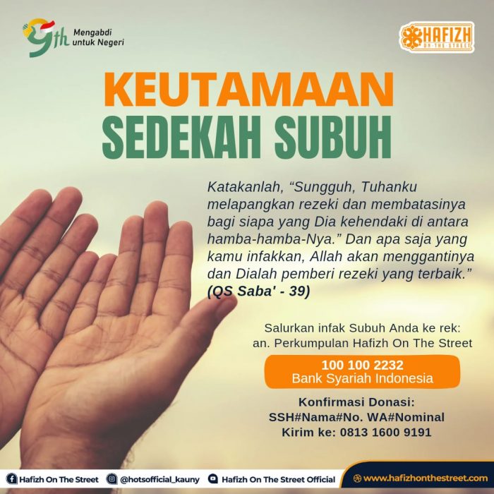 Pejuang Subuh Penikmat Sedekah