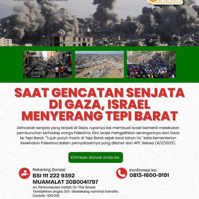 Saat Gencatan Senjata di Gaza, Israel Menyerang Tepi Barat