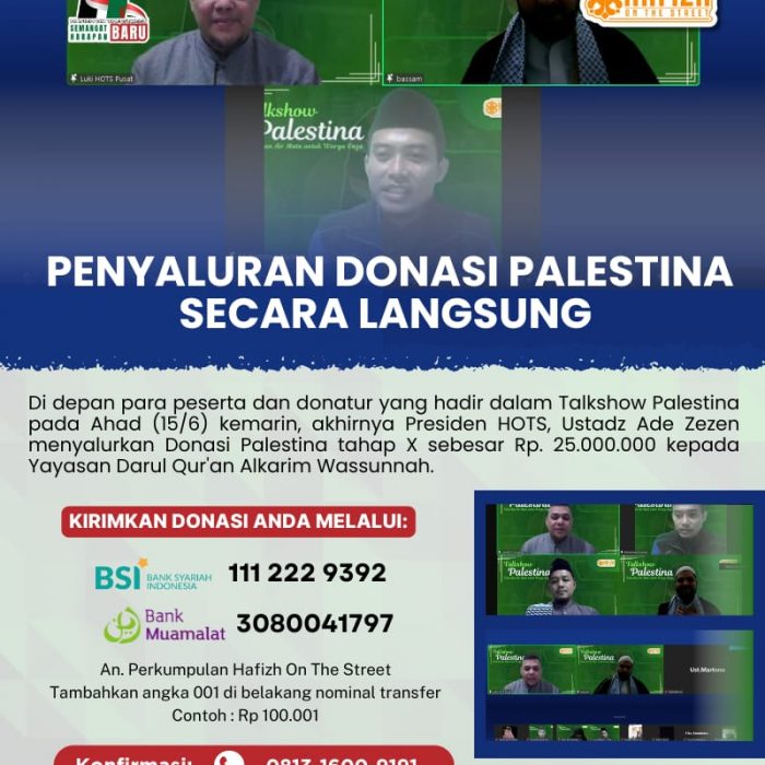 Penyaluran Donasi Palestina Secara Langsung