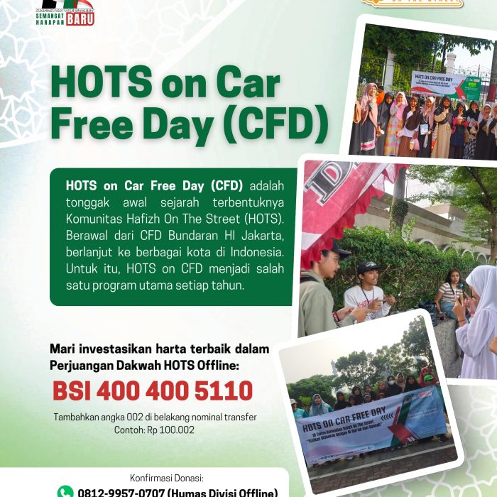 HOTS on Car Free Day (CFD)