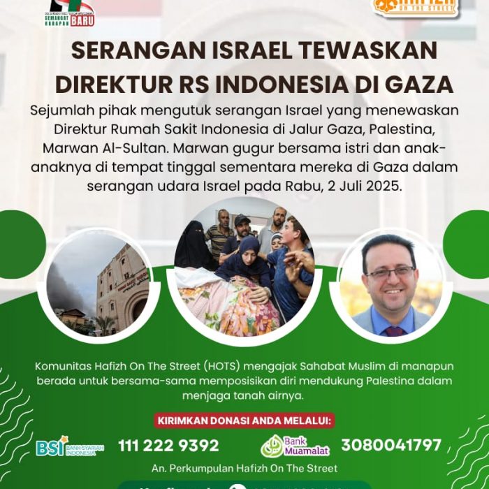 Serangan Israel Tewaskan Direktur RS Indonesia di Gaza