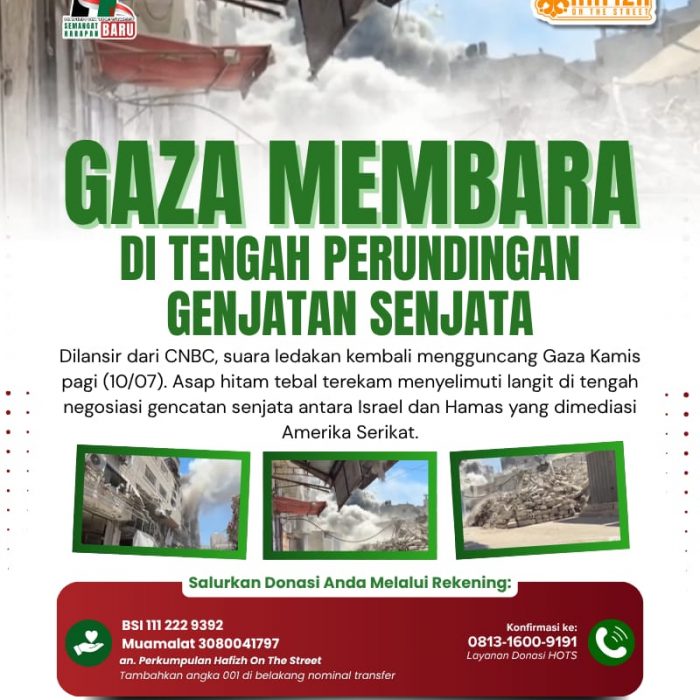 Gaza Membara di Tengah Perundingan Genjatan Senjata