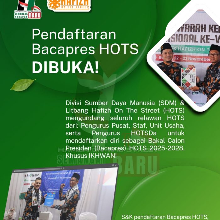 Pendaftaran Bacapres HOTS Dibuka!