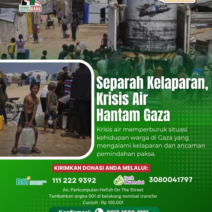 Separah Kelaparan, Krisis Air Hantam Gaza