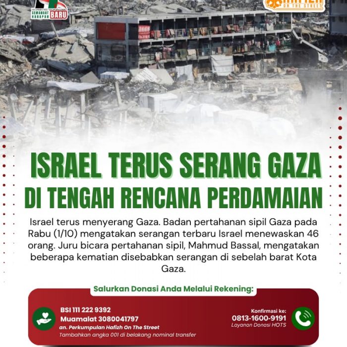 Israel terus Serang Gaza di Tengah Rencana Perdamaian