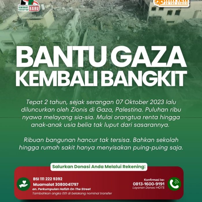 Bantu Gaza Kembali Bangkit