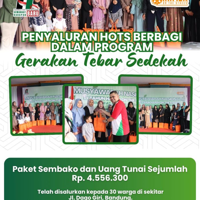 Penyaluran HOTS Berbagi dalam Program Gerakan Tebar Sedekah