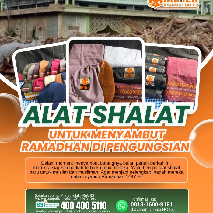 Alat Shalat untuk Menyambut Ramadhan di Pengungsian