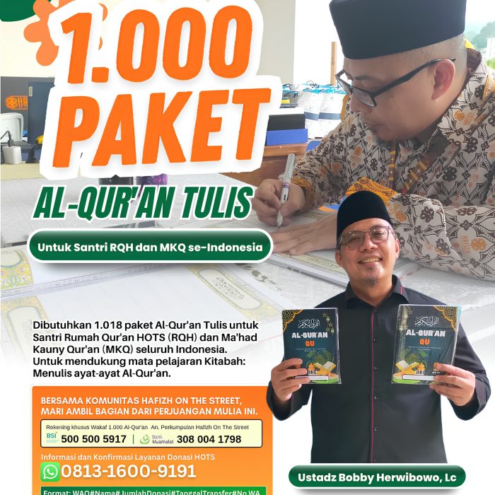 Penyaluran Perdana Wakaf Al-Qur’an Tulis untuk Seribu Santri