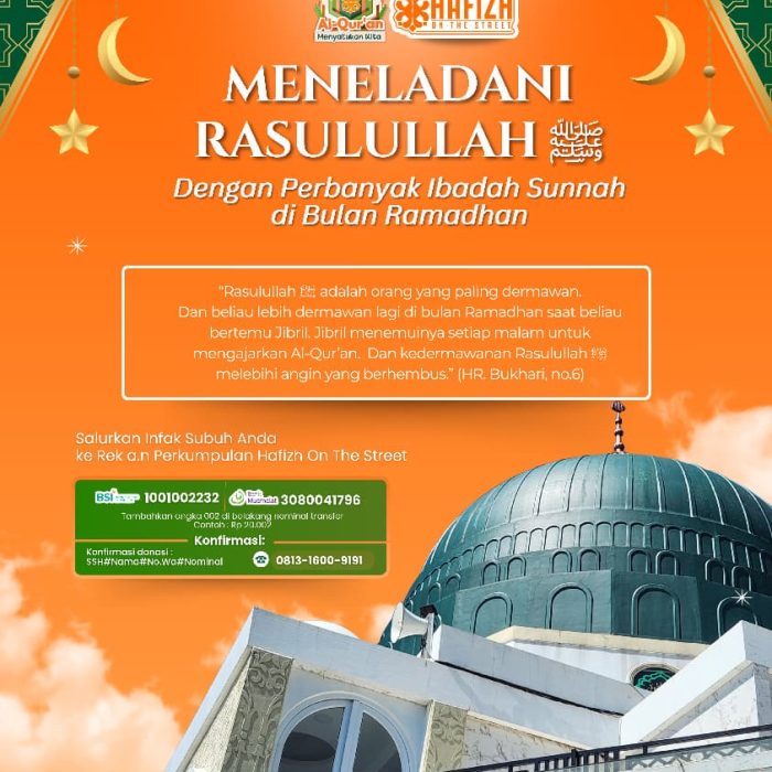 Meneladani Rasulullah dengan Memperbanyak Ibadah Sunah di bulan Ramadhan