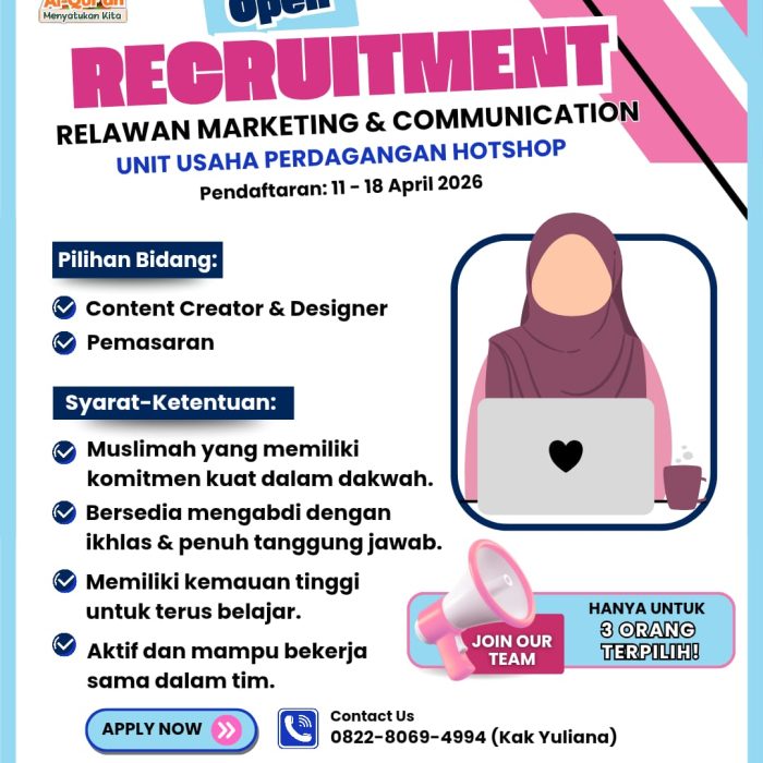 OPEN RECRUITMENT RELAWAN MARKETING & COMMUNICATION