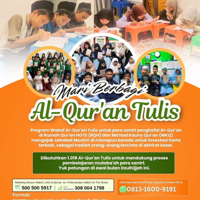 Mari Berbagi Al-Qur’an Tulis