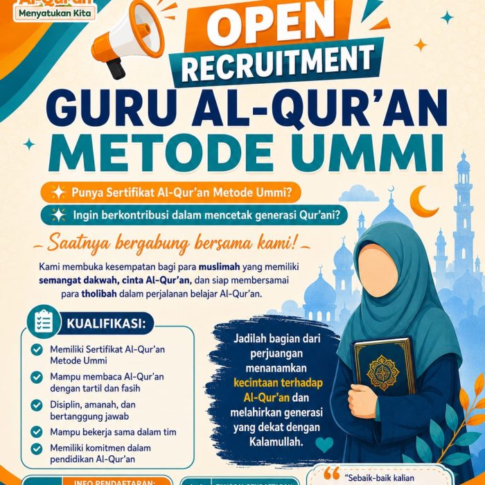 Open Recruitment Guru Al-Qur’an Metode Ummi