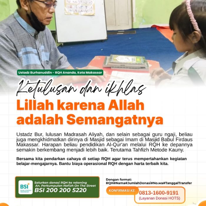 Ketulusan dan ikhlas lillah karena Allah adalah Semangatnya