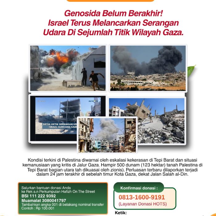 Genosida Belum Berakhir! Israel Terus Melancarkan Serangan Udara Di Sejumlah Titik Wilayah Gaza