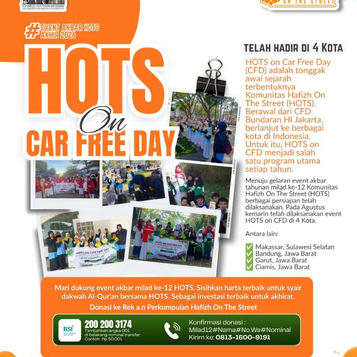 HOTS on CFD telah hadir di 4 Kota