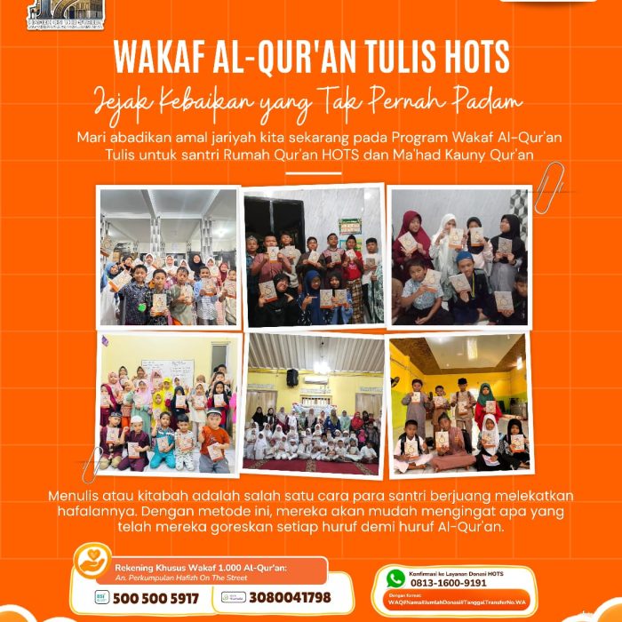 Wakaf Al-Qur’an Tulis HOTS
