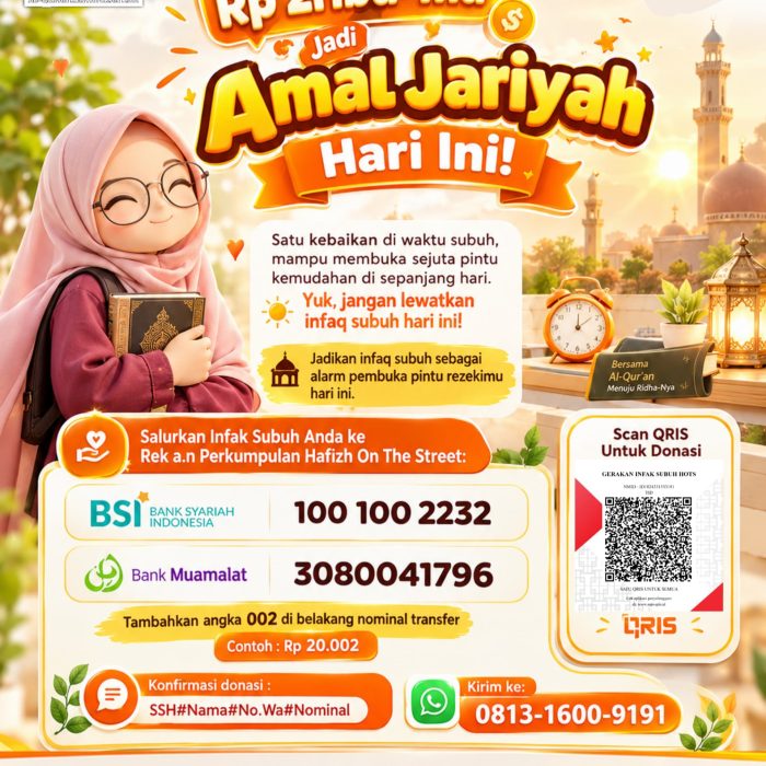 Yuk, Ubah Rp 2ribu-mu Jadi Amal Jariyah Hari Ini!