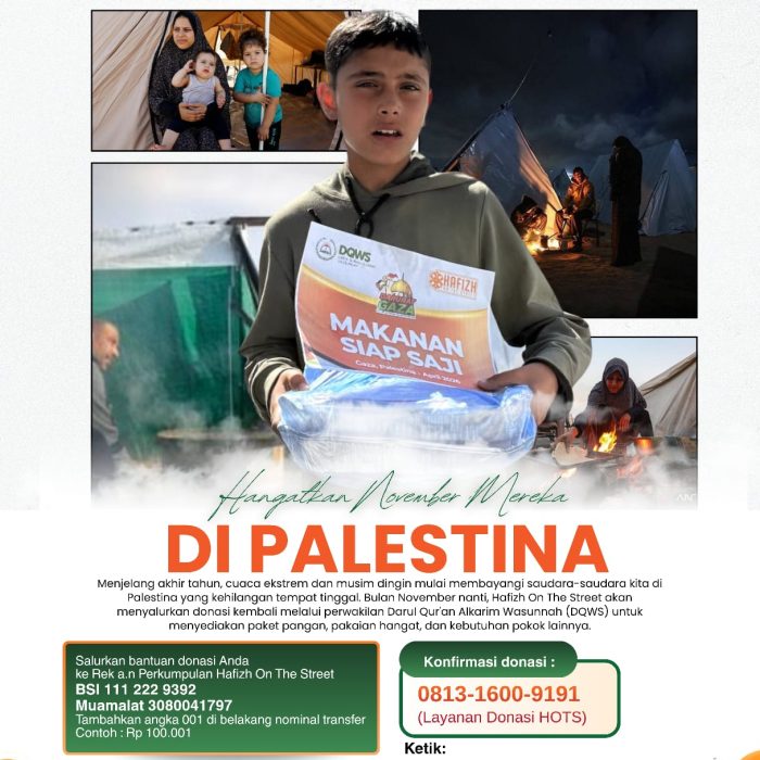 Hangatkan November Mereka di Palestina
